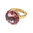 Ring mit Swarovskikristall vergoldet Light Rose