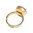 Ring mit Swarovskikristall vergoldet Aquamarine