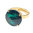 Ring mit Swarovskikristall vergoldet Emerald