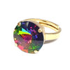 Ring mit Swarovskikristall vergoldet Crystal Medium Vitrail