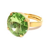 Ring mit Swarovskikristall vergoldet Peridot