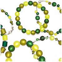 Dunkelgrün-Oliv-Hellgrün-Armbänder