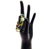Armband mit Swarovskikristallen vergoldet Chrysolith-Olivine-Emerald