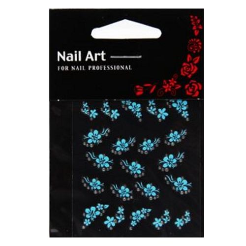 Exposy-Nail Sticker Blüten blau