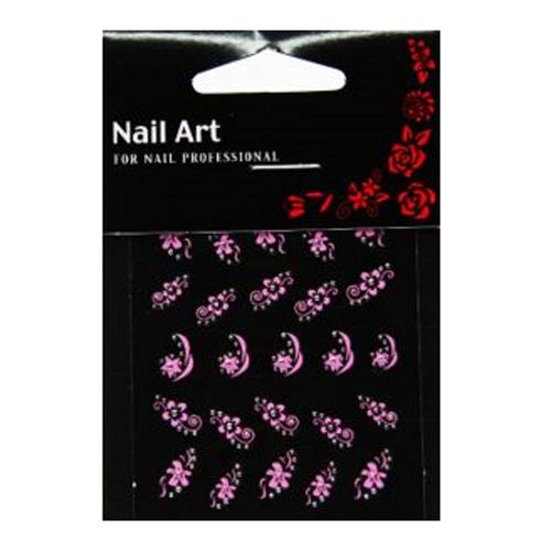 Exposy-Nail Sticker Sternenschweif Blüten rosa